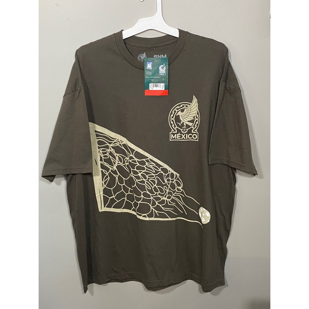 NWT SNM Mexico National Team T-Shirt Men 2XL Olive Green New Graphic Soccer Tee